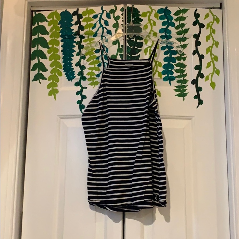 Old Navy Black and White Stripe Tank